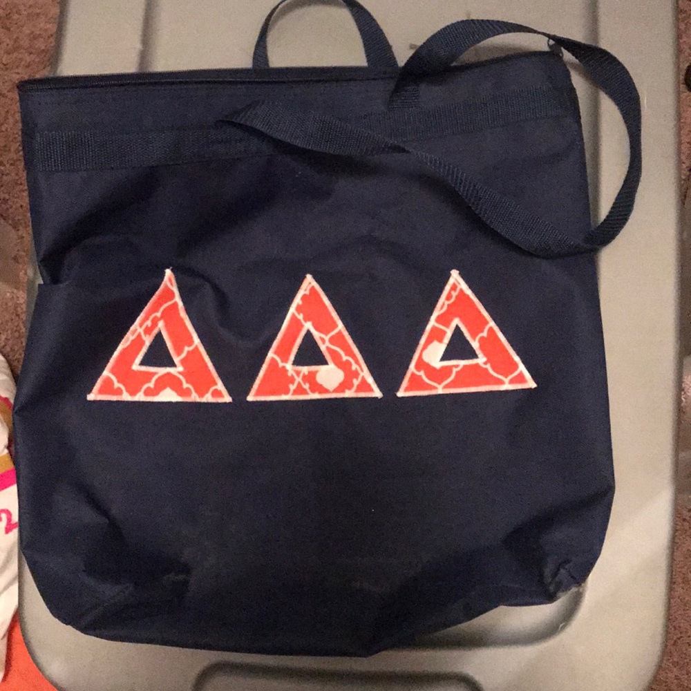 Blue tri delta bag